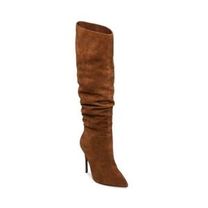 Steve Madden Slouchy Suede Stiletto Boots in Brown Size 5.5